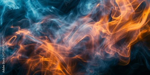 abstract fire isolated black background