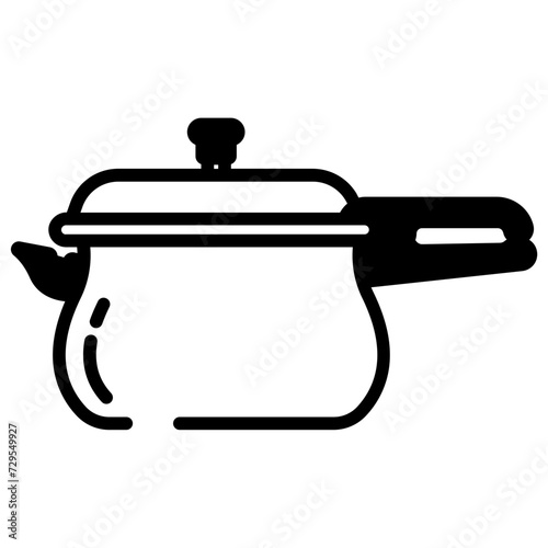 Cooker glyph and line vector illustration