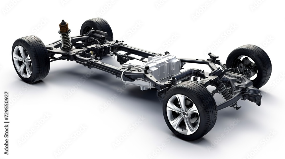 A photo of a Car Chassis Structure - obrazy, fototapety, plakaty 