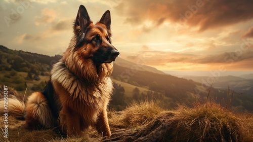 german shepherd dog on a meadow © Sareema