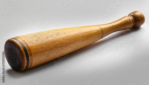 wooden baseball bat on white background