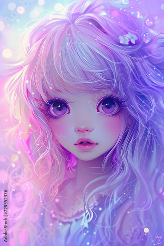 Discover the World of Chibi - Cute and Charming Girl Characters with Pastel-Colored Hair  Anime Art and Illustration  Kawaii Manga Style  Youthful and Adorable Designs