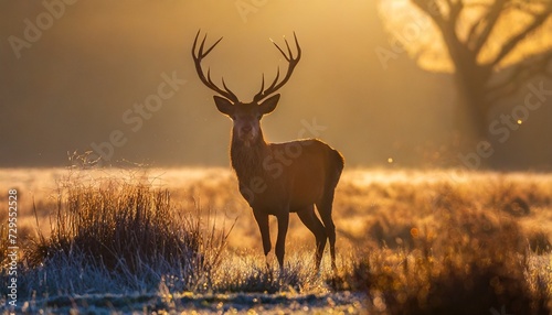 red deer in morning sun © Tomas