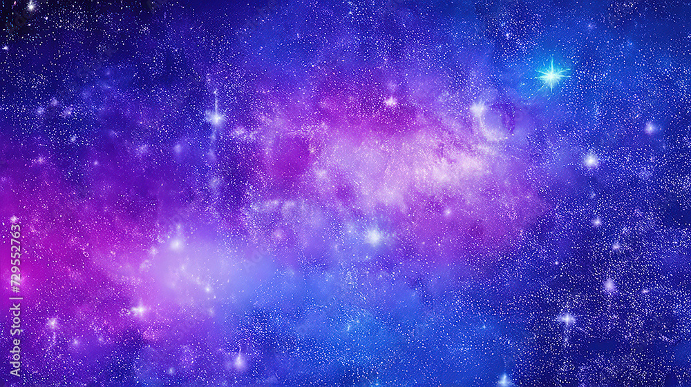 Attractive Space background with stardust and shining stars, Realistic colorful cosmos with nebula