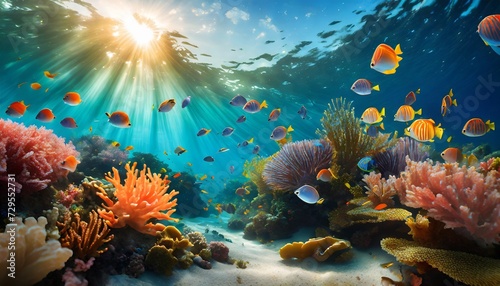 an underwater ecosystem teeming with vibrant marine life emphasizing the beauty and importance of marine biodiversity generative ai © Tomas