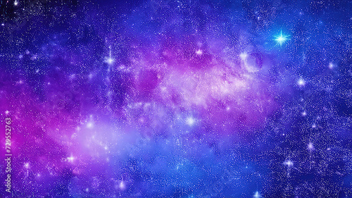 Attractive Space background with stardust and shining stars, Realistic colorful cosmos with nebula