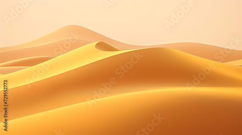 Desert landscape, sand dunes with wavy pattern © Derby