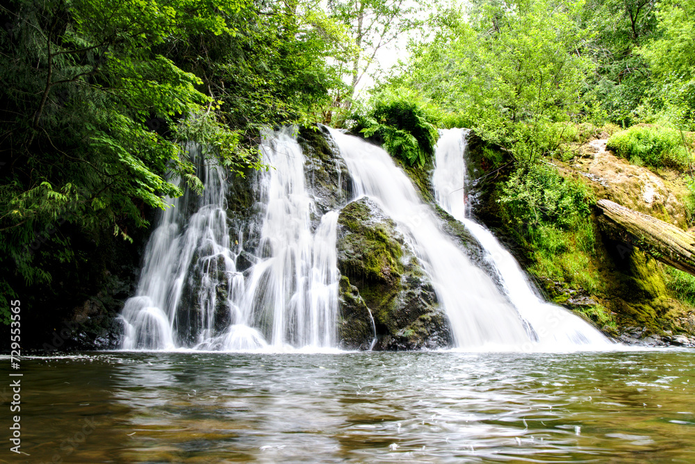 A waterfall near the town of Forks, Washington where the Twilight series was filmed