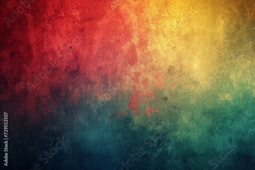 Rainbow red yellow blue green , empty space grainy noise grungy texture color gradient rough abstract background , shine bright light and glow template photo