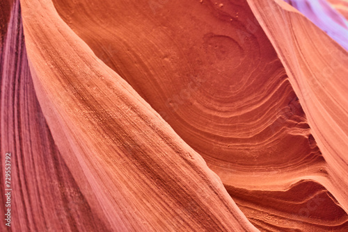 Antelope Canyon Warm Light on Sandstone Curves - Arizona Texture
