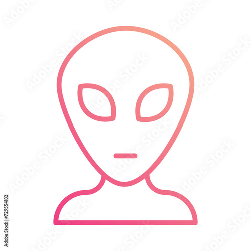 Alien icon vector stock illustration