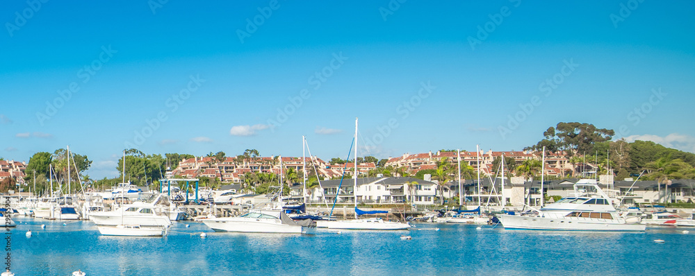 Fototapeta premium Luxury boats in Balboa Island