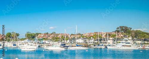 Luxury boats in Balboa Island photo