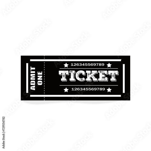 admit one black ticket photo