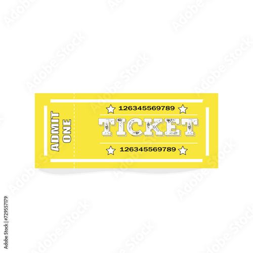 admit one Yellow ticket photo