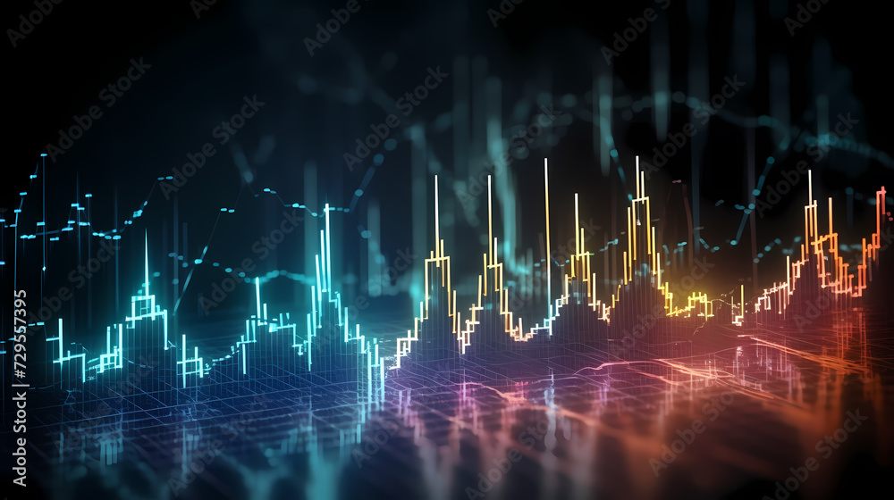 Stock market abstract background, economic and infographic concept