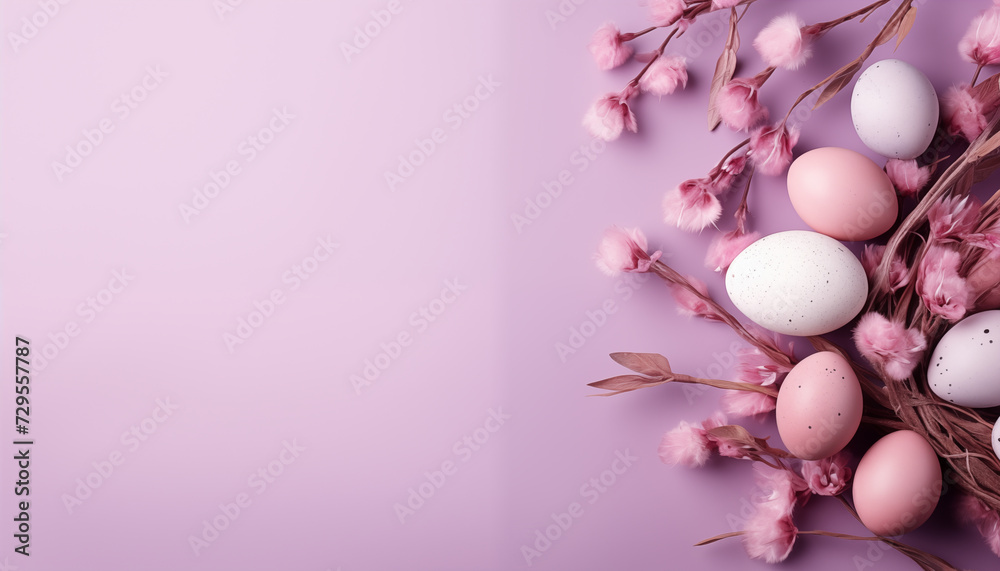 Banner with Easter concept, copy space