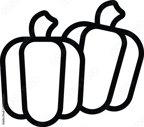 Farm eco pumpkin icon outline vector. Food market. Autumn organic