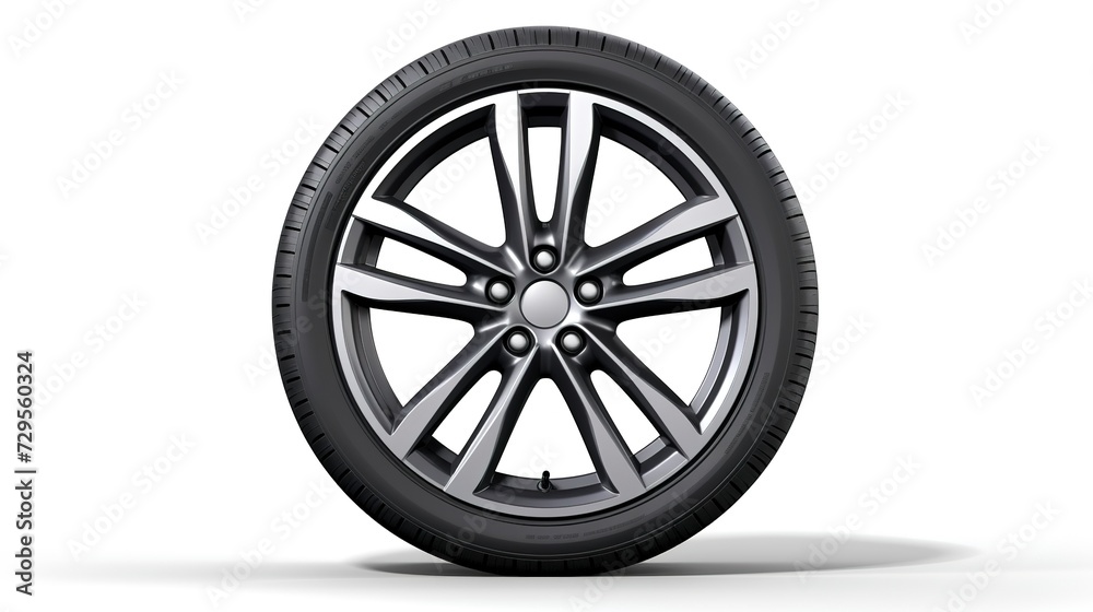 A photo of a Car's Alloy Wheel Rim A photo of a Car's Alloy Wheel Rim