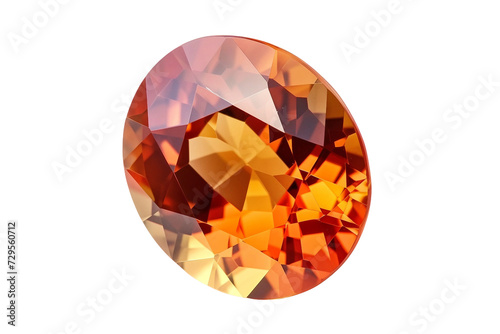 Spinel Orange Gemstone on Transparent Background
