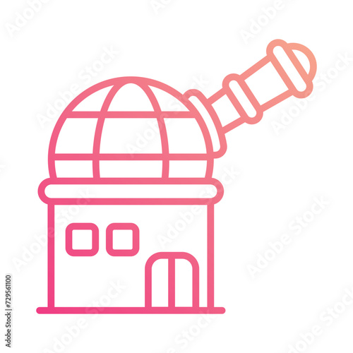 Observatory icon vector stock illustration