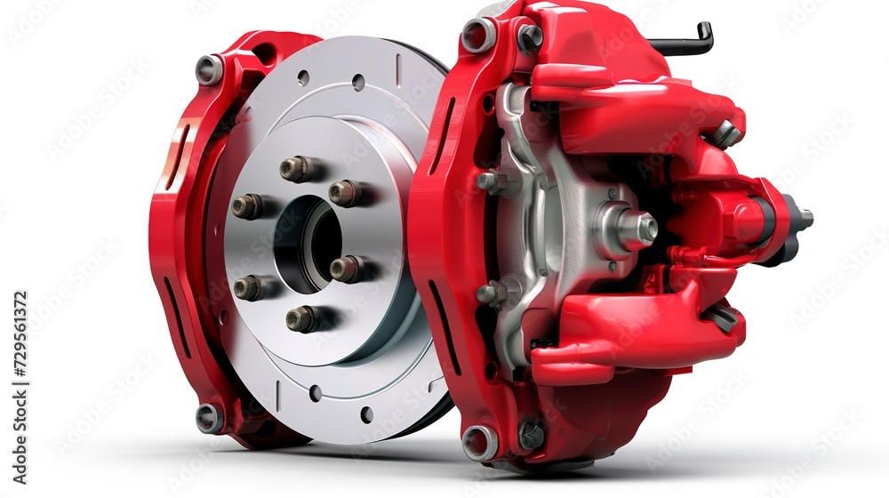 A photo of a Car's Brake Caliper A photo of a Car's Brake Caliper