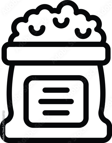 Cereal farm sack icon outline vector. Cane garden. Machine field harvesting