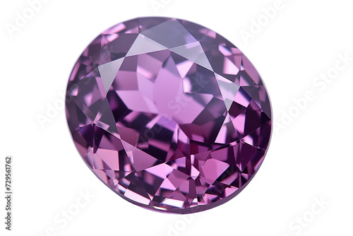 Spinel Purple Gemstone on Transparent Background