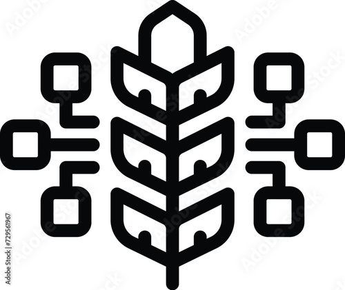 Cereal grain icon outline vector. Garden farmer. Farmer organic market