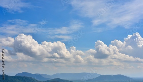 blue sky with clouds nature background