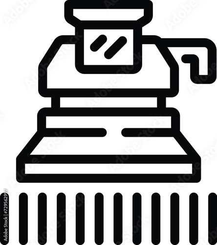 Grain harvester work icon outline vector. Smart farm. Working tractor