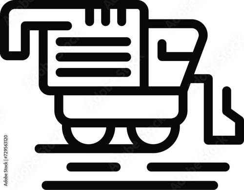 Harvest machine icon outline vector. Combine agriculture. Smart farm