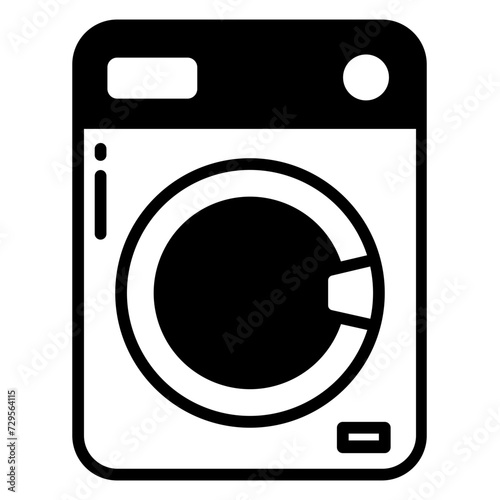 Laundry glyph and line vector illustration