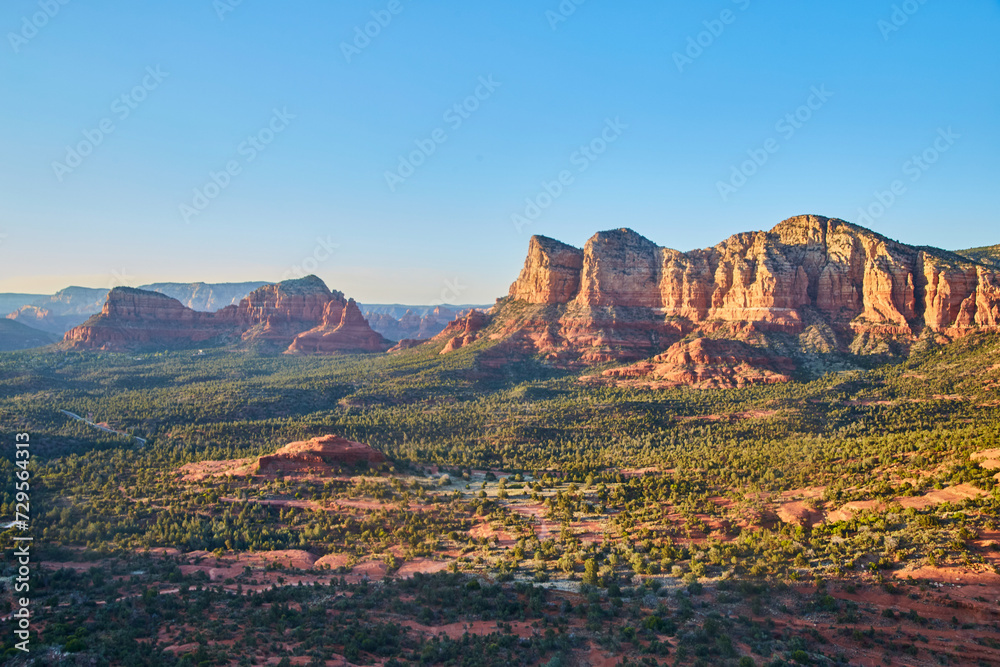 Fototapeta premium Sedona Red Rock Formations at Golden Hour, Arizona