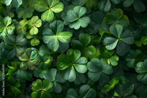 People Celebrating Saint Patrick's Day On 17th March With Leprechaun Hat, Clover Leaves and Confetti - Ai Generated