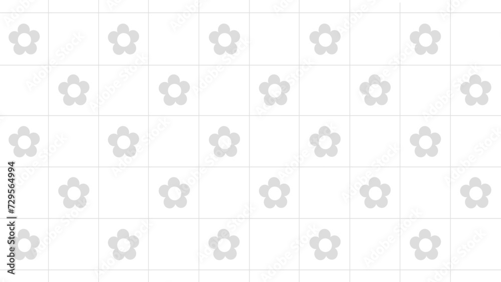 White background with grey flowers White background with grey flowers