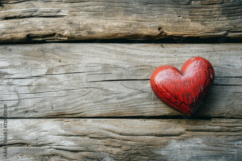 Wooden heart. Background with selective focus and copy space Wooden heart. Background with selective focus and copy space