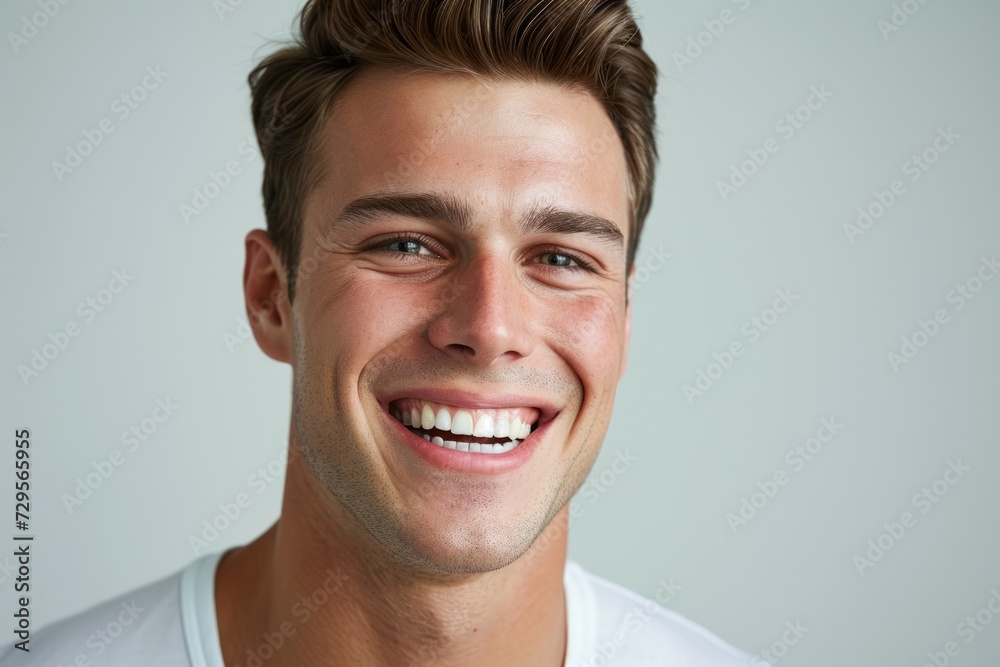 Studio portrait of a man. Background with selective focus and copy space Studio portrait of a man. Background with selective focus and copy space