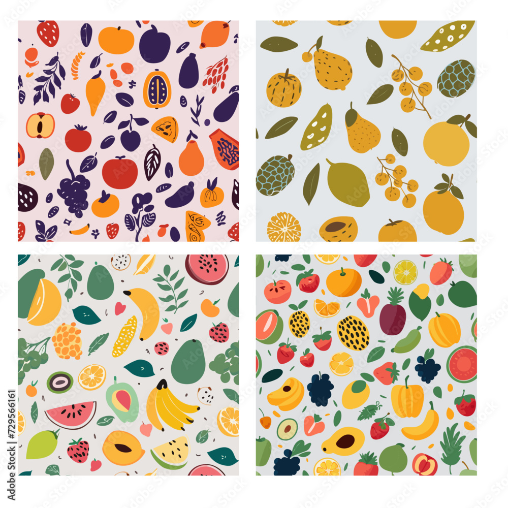 Fototapeta premium pattern with fruits