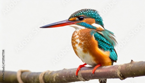 common kingfisher alcedo atthis isolate on white background photo