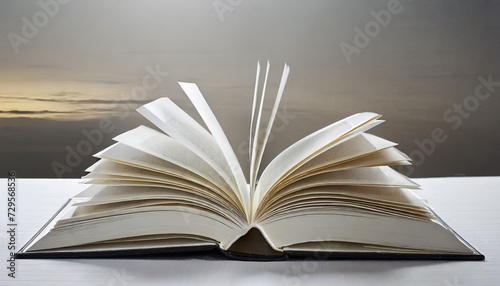 new open book on an white background