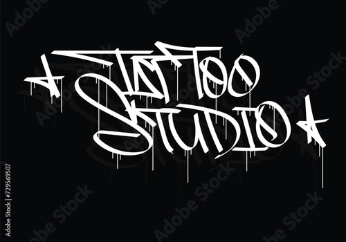 TATTOO STUDIO word graffiti tag style