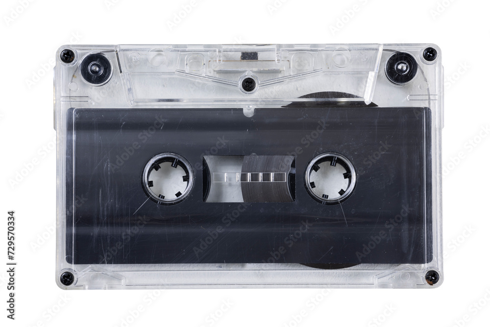 Audio Cassette On A White Background Audio Cassette On A White Background