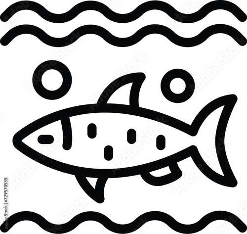 Australian ocean fish icon outline vector. Art famous. Flag center urban
