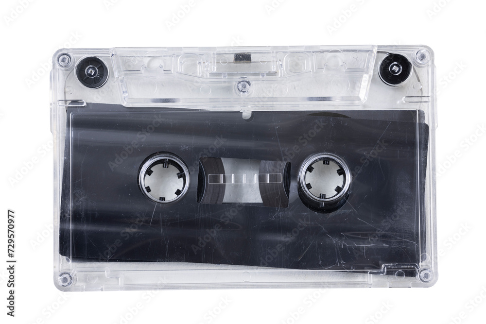 Fototapeta premium Audio Cassette On A White Background