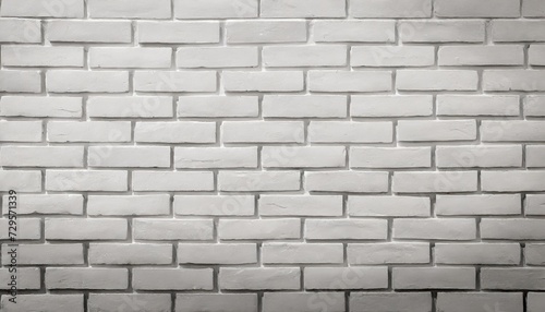 abstract white brick wall texture for pattern background wide panorama picture with copy space design for web banner