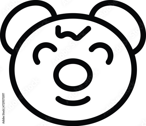 Koala head icon outline vector. Landmark travel. Template landmark