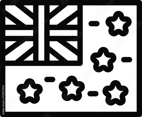 Australia flag icon outline vector. Art famous monument. Opera culture