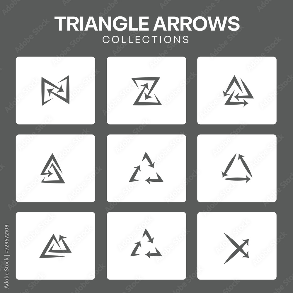 triangle Arrow Icon Set Fully Editable HD Vector Arrows Template triangle Arrow Icon Set Fully Editable HD Vector Arrows Template
