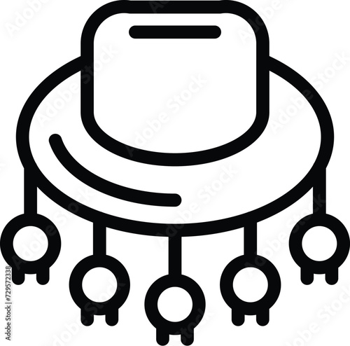 Australian hat icon outline vector. Culture tradition. Culture urban center